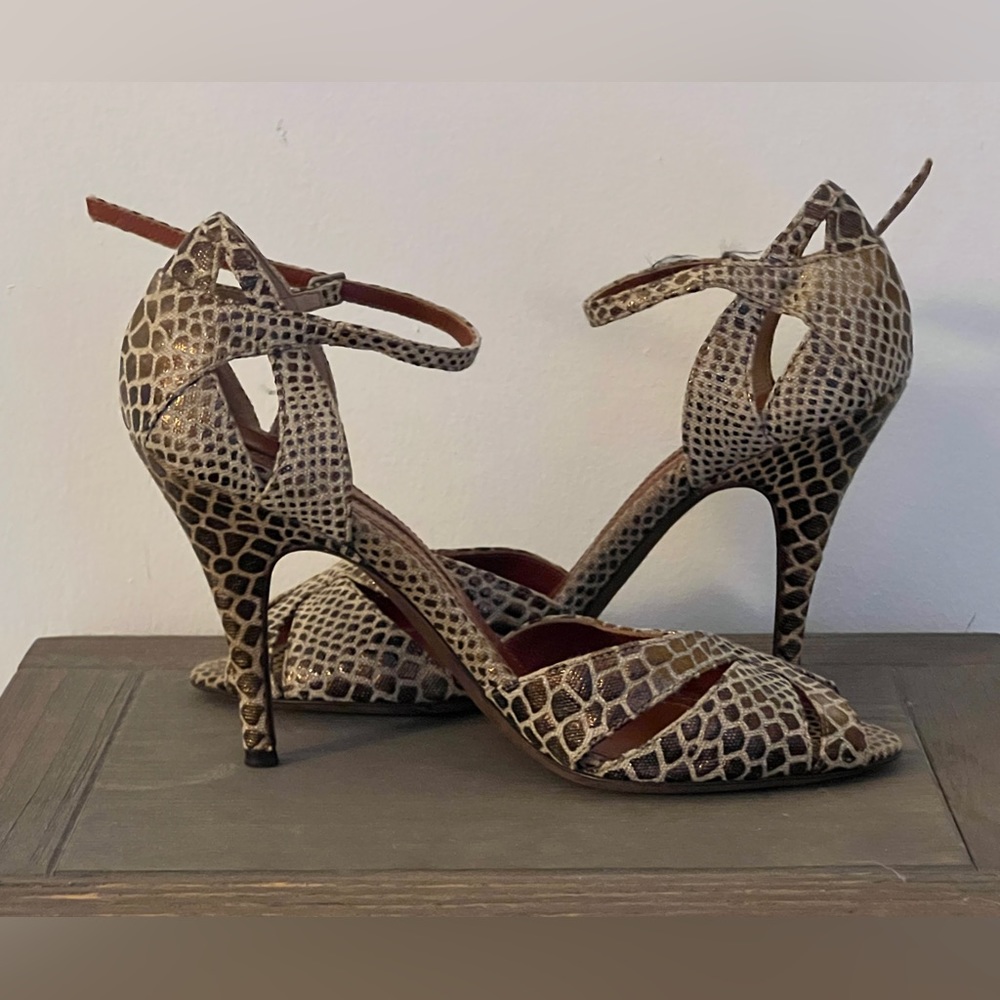 Jean Michel Cazabat animal print heels